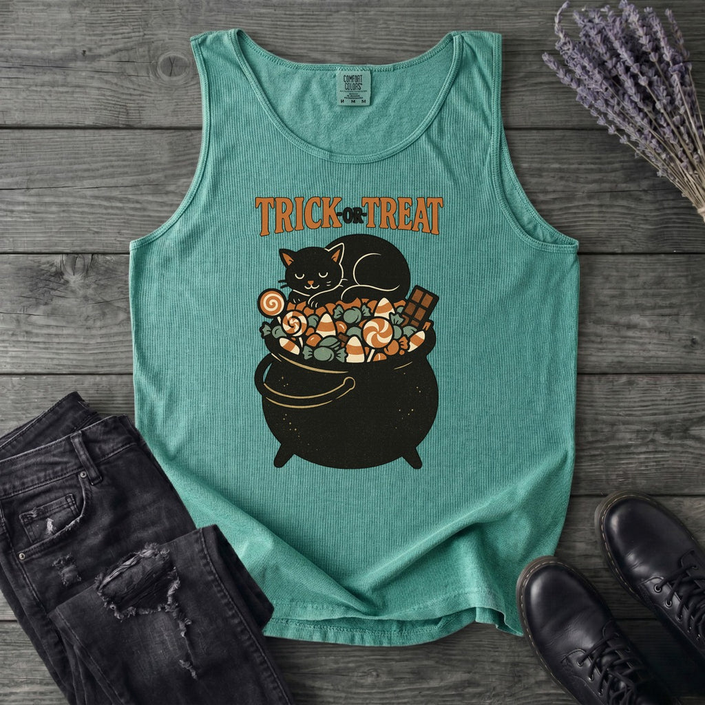 Trick Or Treat Candy Cauldron Tank Top