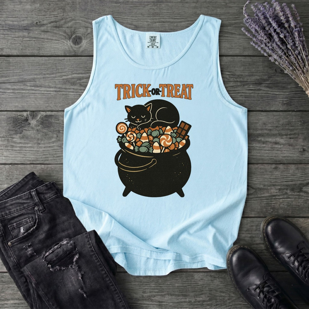 Trick Or Treat Candy Cauldron Tank Top