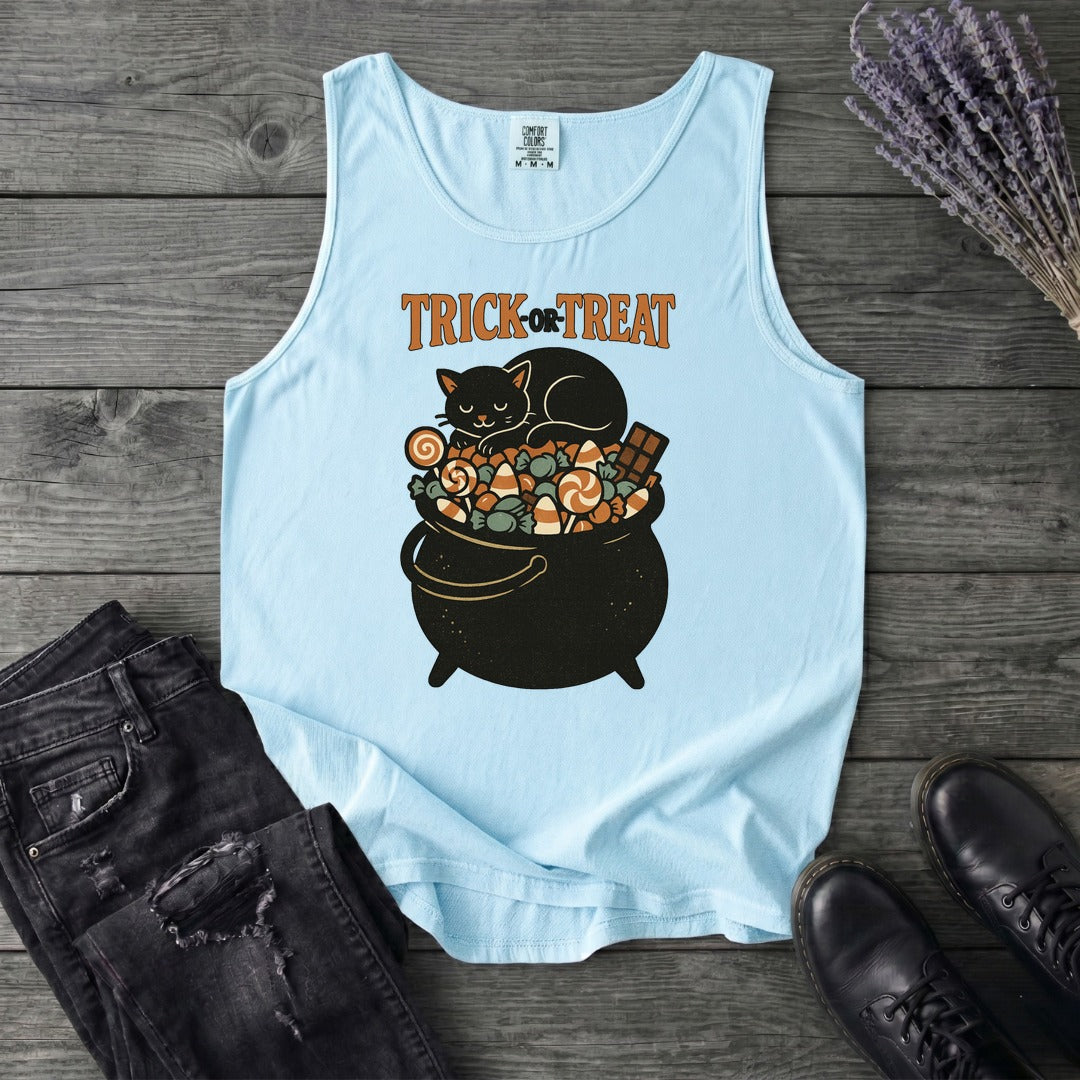 Trick Or Treat Candy Cauldron Tank Top
