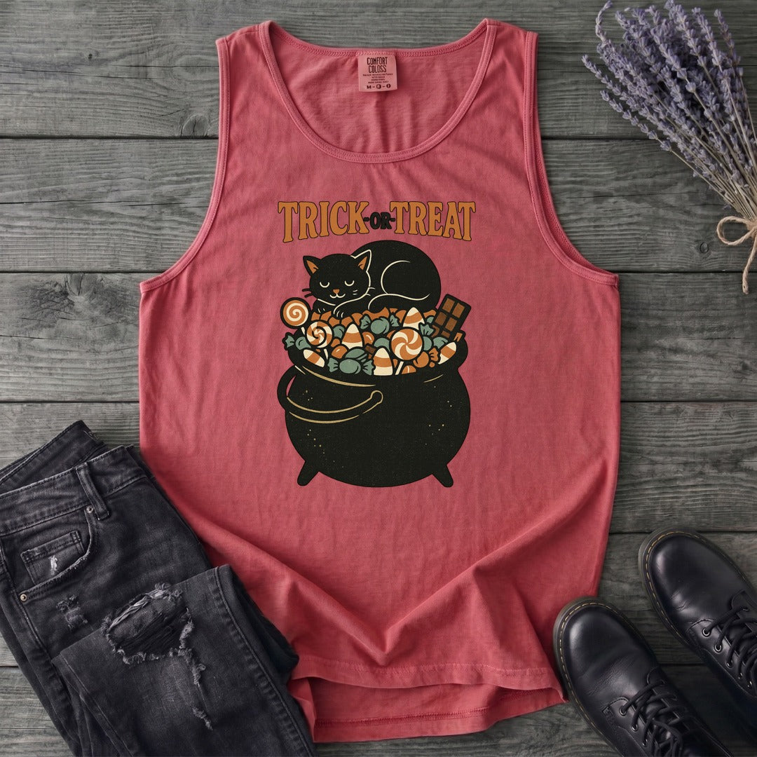 Trick Or Treat Candy Cauldron Tank Top