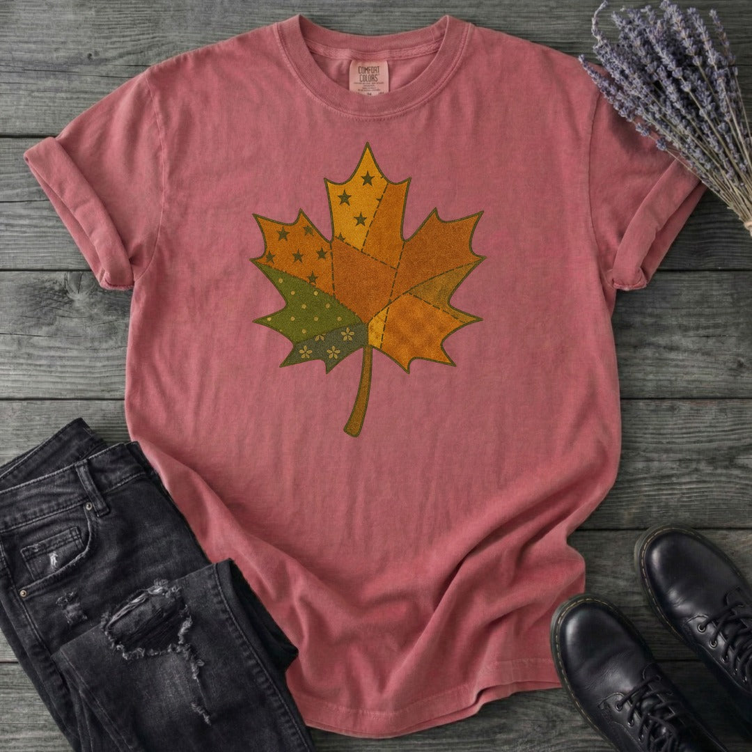 Patchwork Maple Leaf T-Shirt
