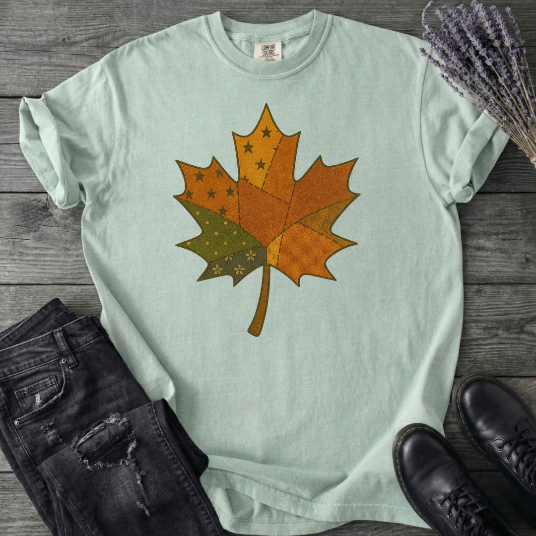 Patchwork Maple Leaf T-Shirt