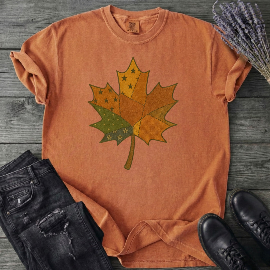 Patchwork Maple Leaf T-Shirt
