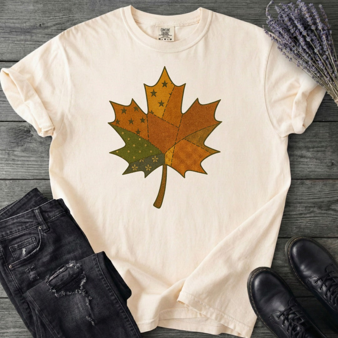 Patchwork Maple Leaf T-Shirt