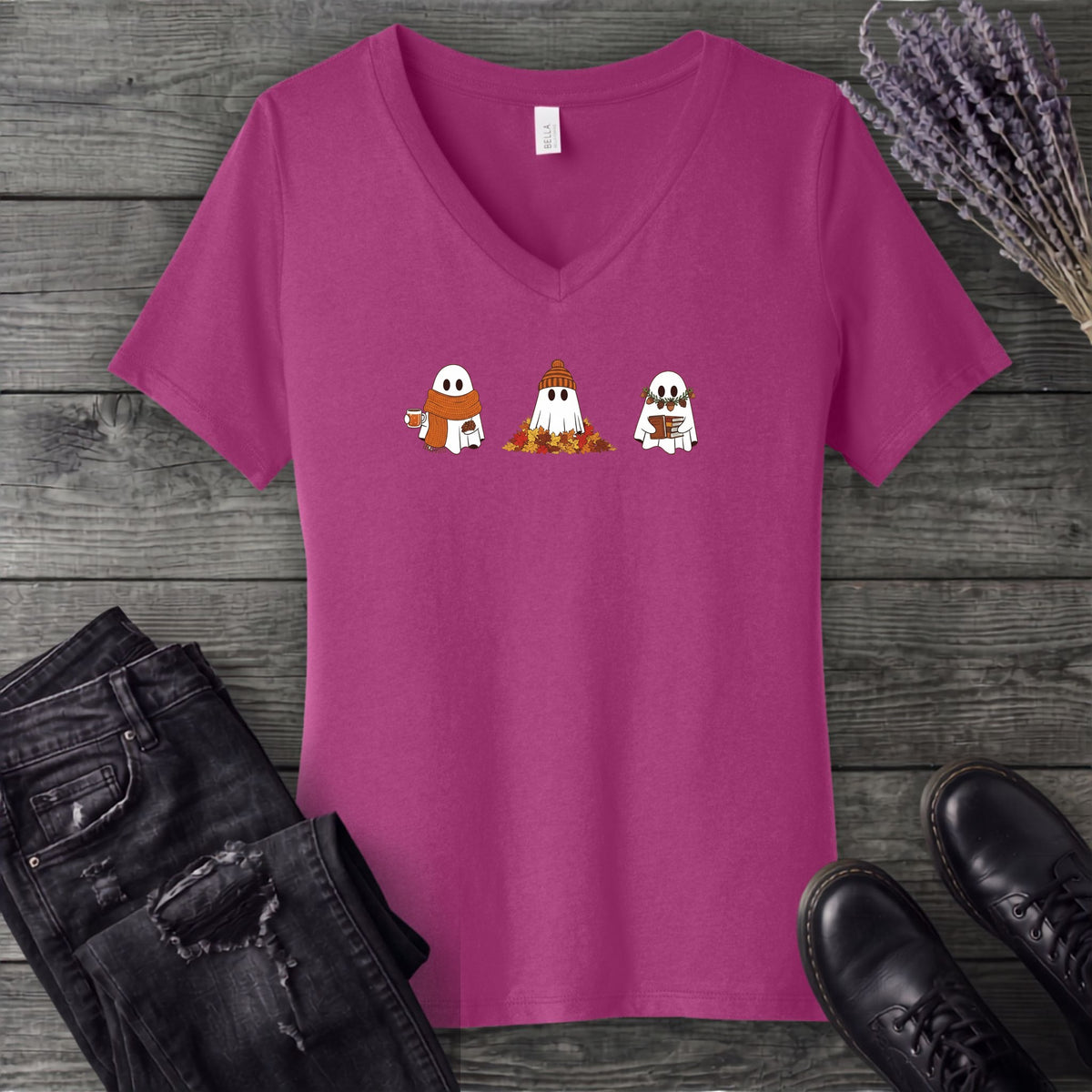 Ghost Trio Autumn V-Neck T-Shirt