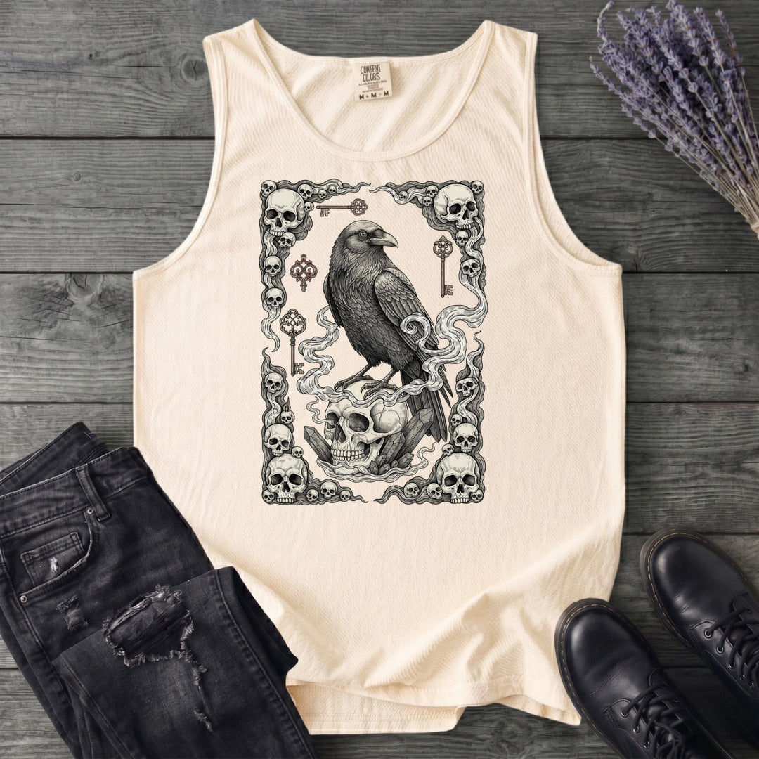 Raven Skull Card Tank Top