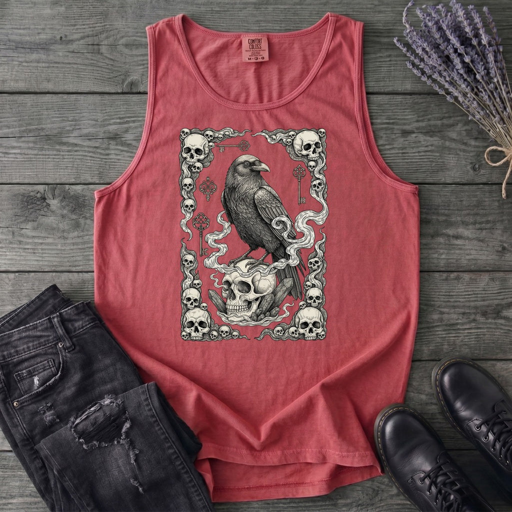 Raven Skull Card Tank Top