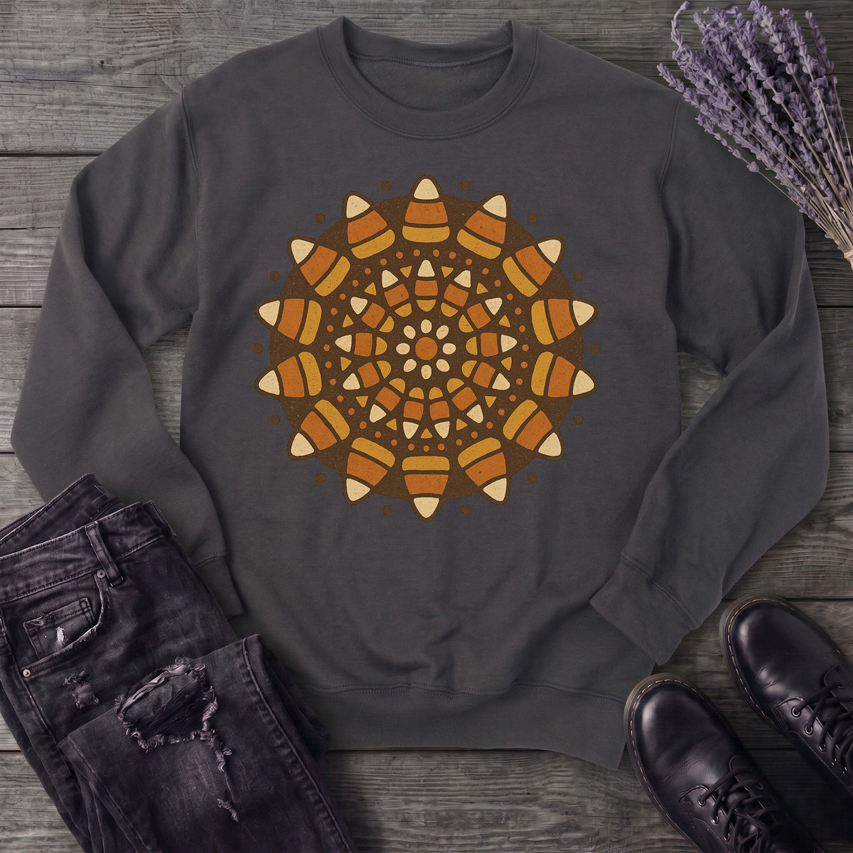 Candy Corn Mandala Sweatshirt