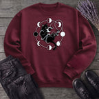 black cat pouncing on moon phases Sweatshirt