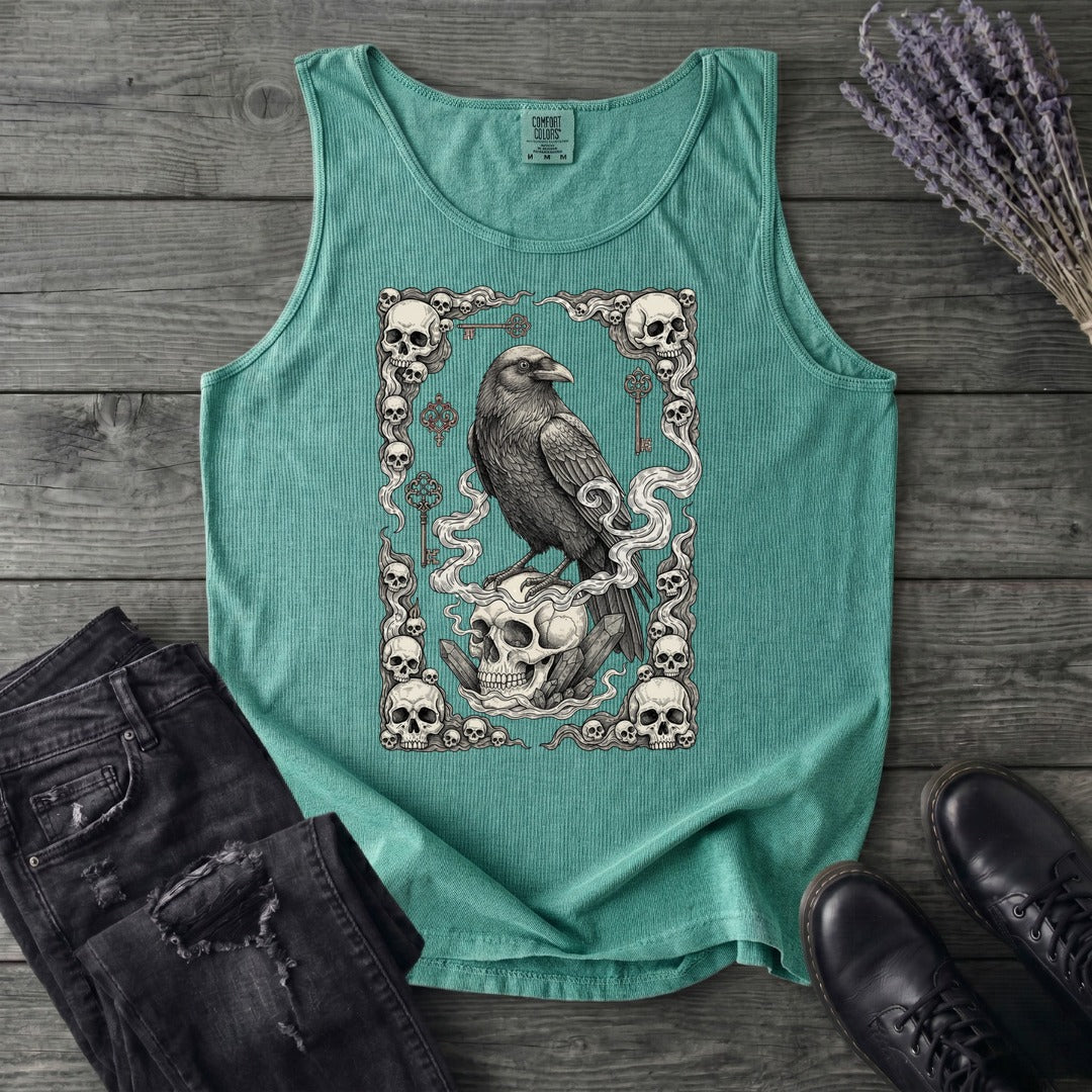 Raven Skull Card Tank Top
