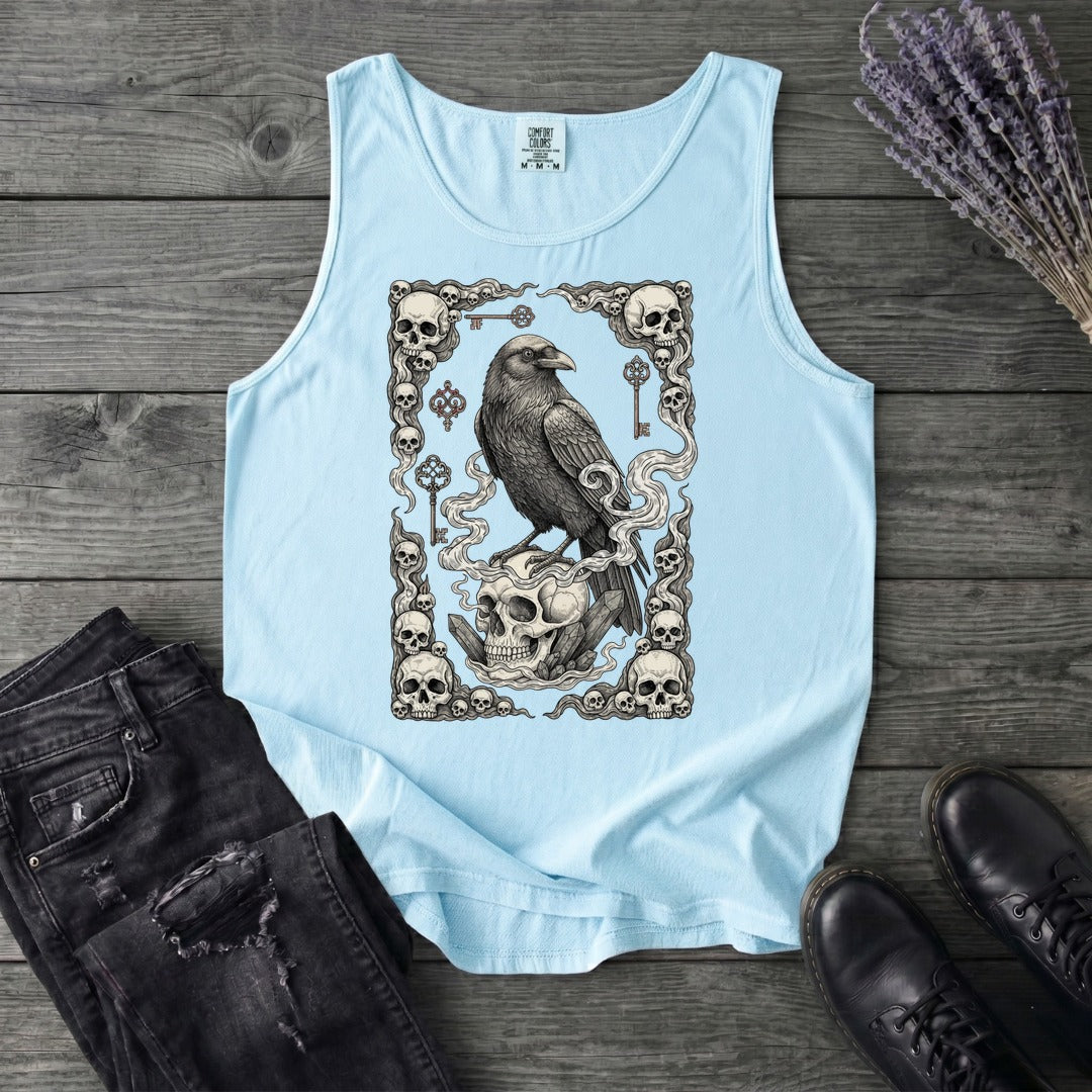 Raven Skull Card Tank Top