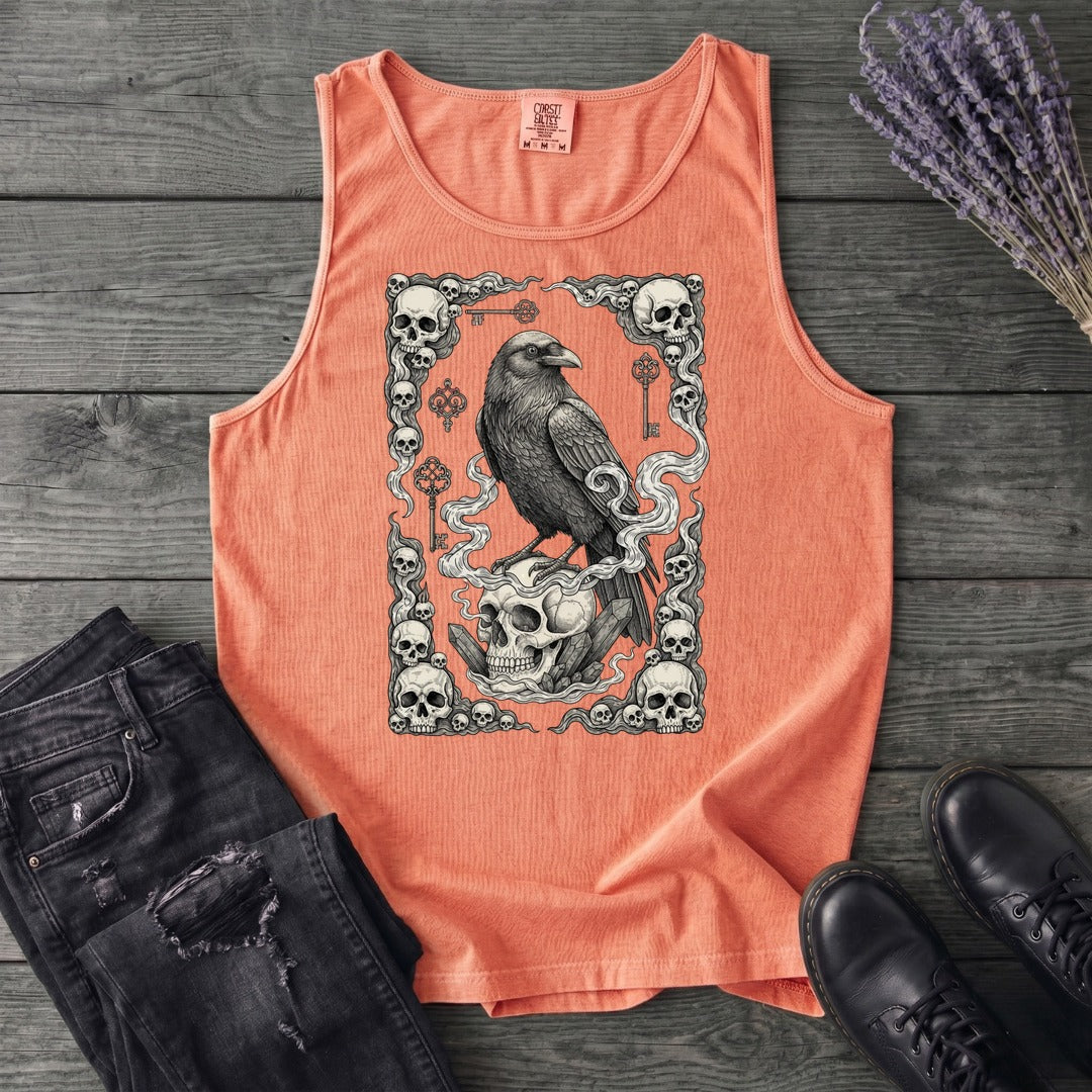 Raven Skull Card Tank Top