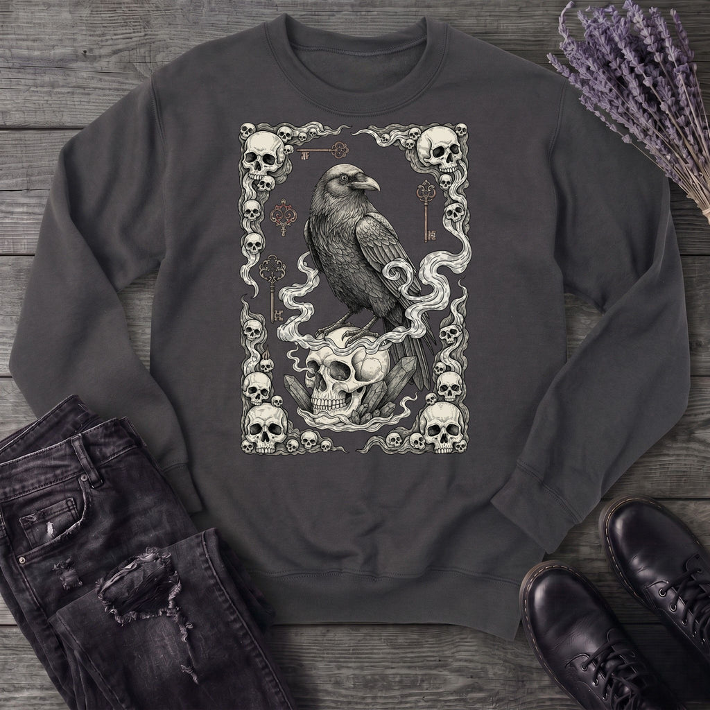 Raven Skull Card Sweatshirt
