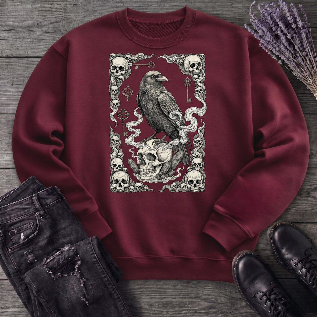 Raven Skull Card Sweatshirt