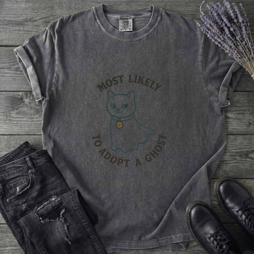 Most Likely To Adopt A Ghost Cat T-Shirt