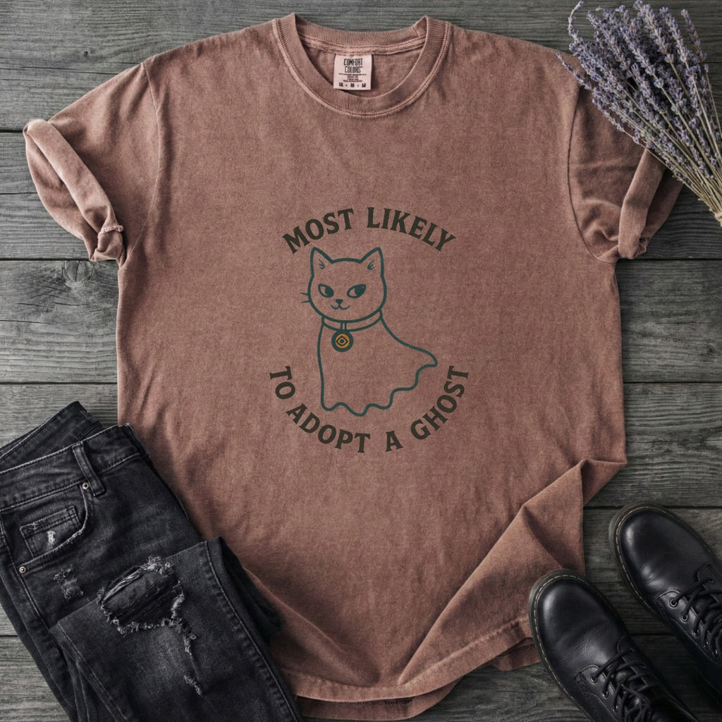 Most Likely To Adopt A Ghost Cat T-Shirt
