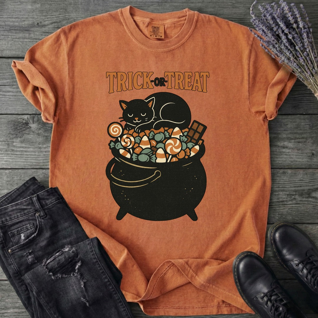 Trick Or Treat Candy Cauldron T-Shirt