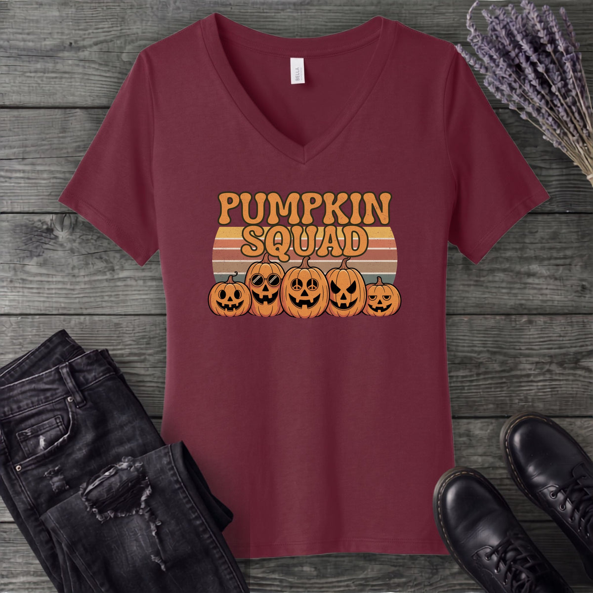 Pumpkin Squad V-Neck T-Shirt