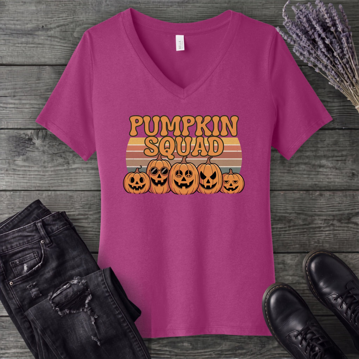Pumpkin Squad V-Neck T-Shirt