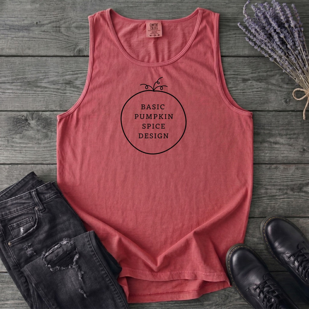 Basic Pumpkin Spice Design Tank Top
