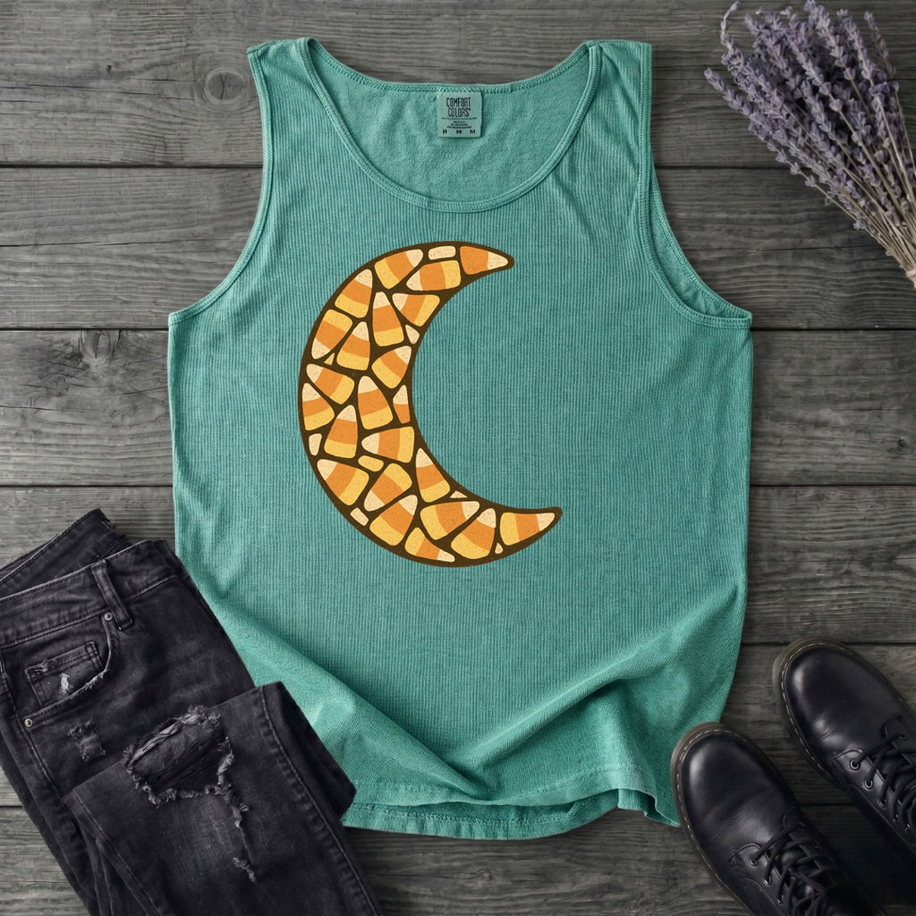 Candy Corn Crescent Moon Tank Top