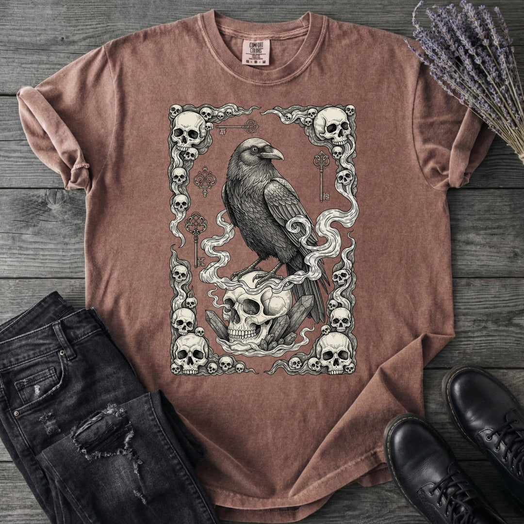Raven Skull Card T-Shirt