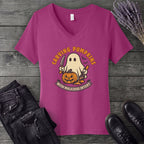 Carving Pumpkins Evolved V-Neck T-Shirt