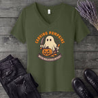 Carving Pumpkins Evolved V-Neck T-Shirt