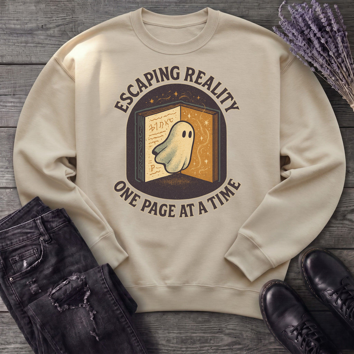 Escaping Reality One Page At A Time Sweatshirt