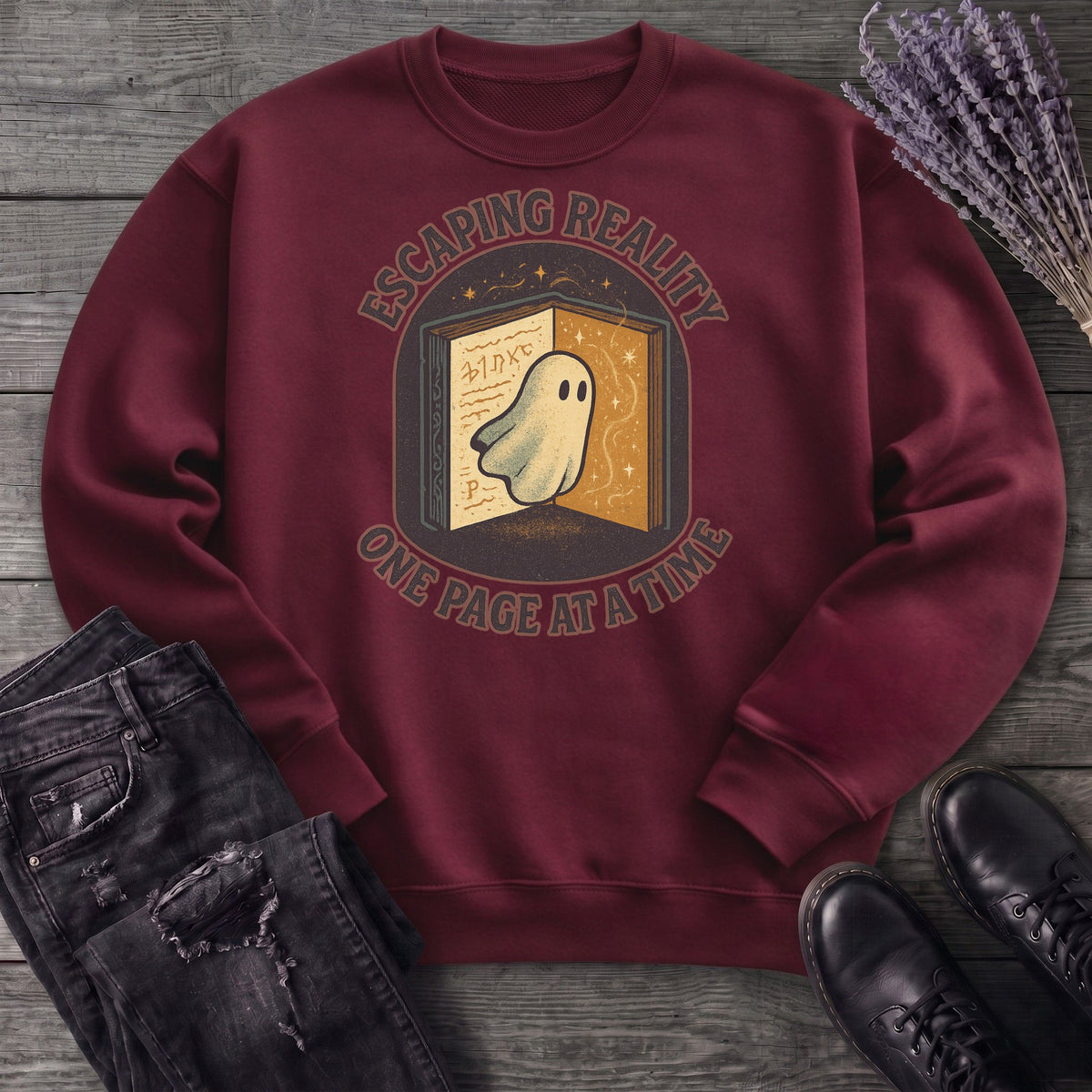 Escaping Reality One Page At A Time Sweatshirt