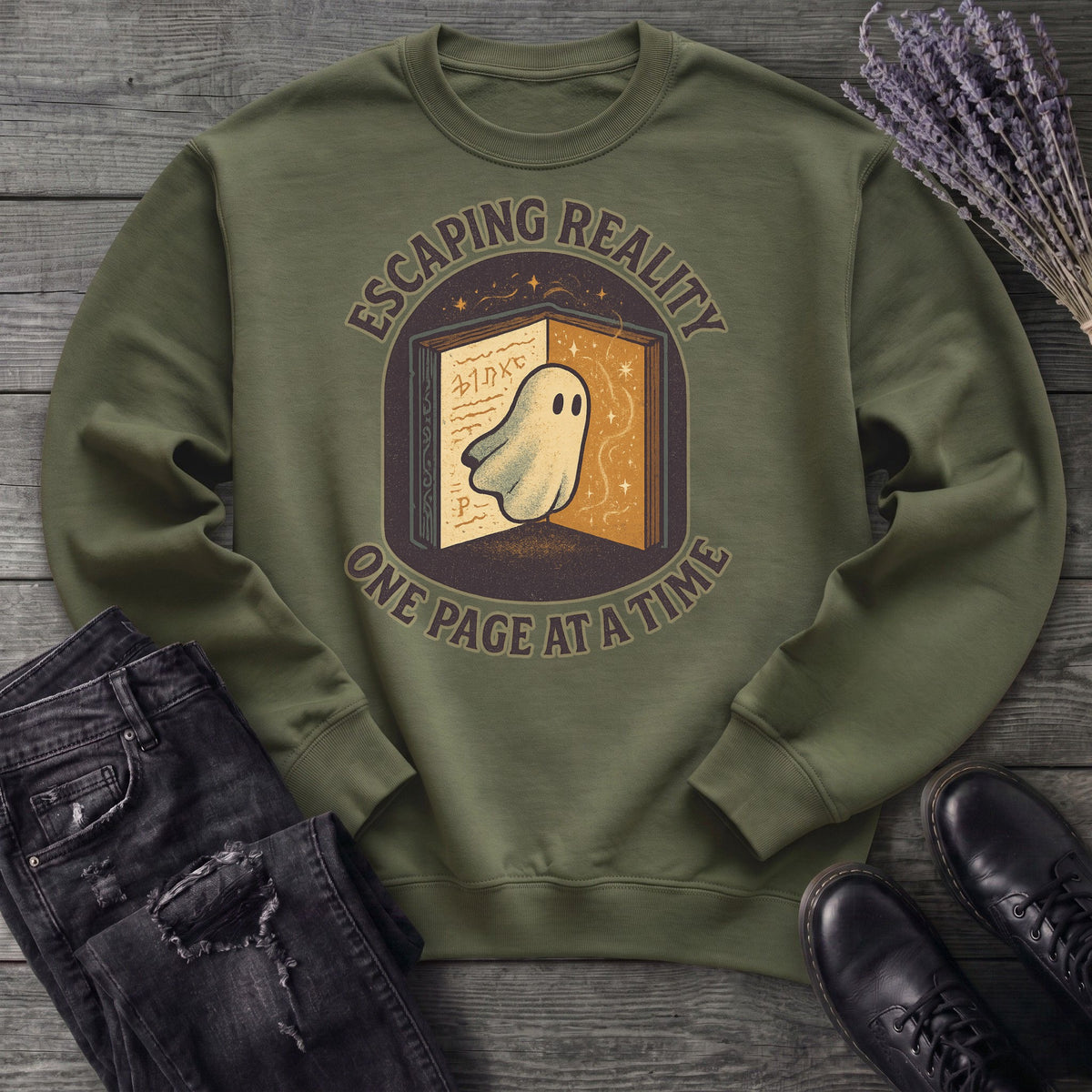 Escaping Reality One Page At A Time Sweatshirt