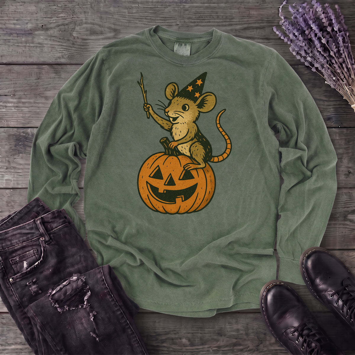 Mouse Witch Long Sleeve T-Shirt