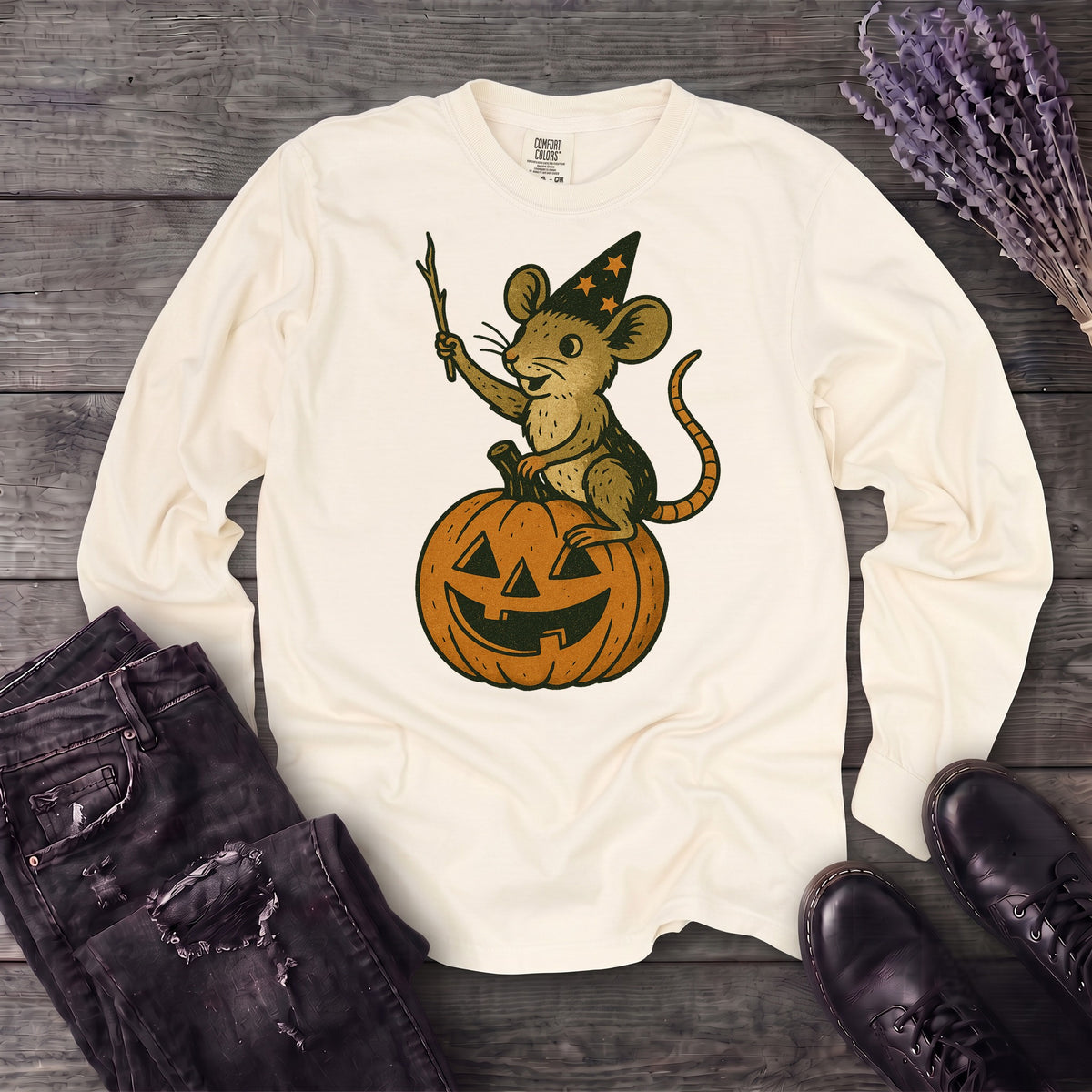 Mouse Witch Long Sleeve T-Shirt