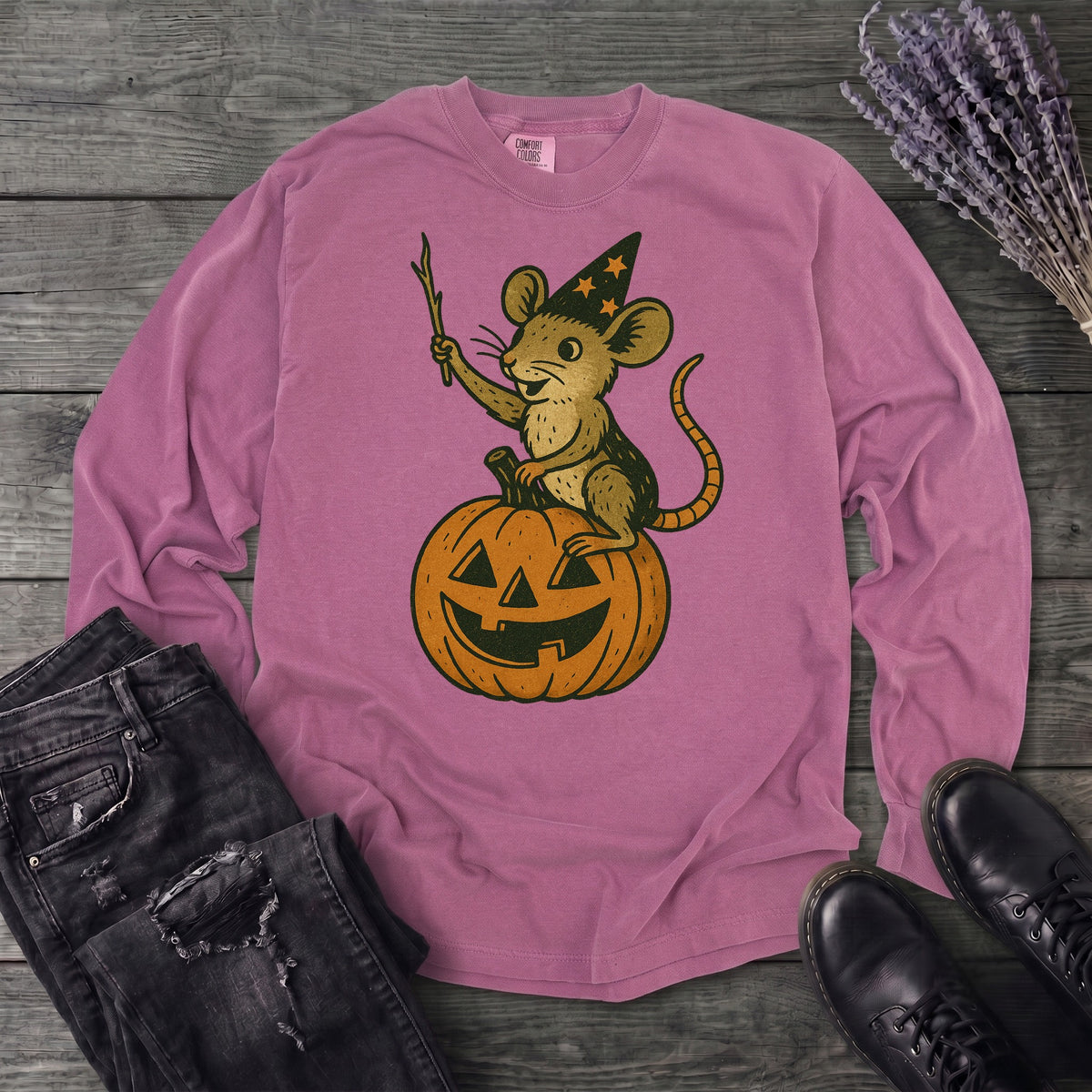 Mouse Witch Long Sleeve T-Shirt