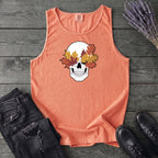 Fall Leaf Skull Tank Top