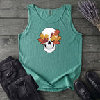 Fall Leaf Skull Tank Top