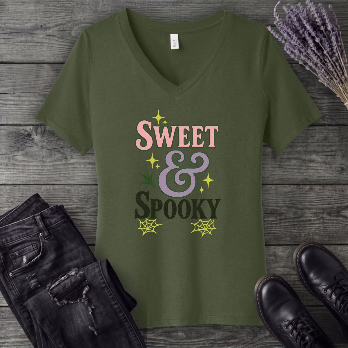Pastel Sweet Spooky V-Neck T-Shirt