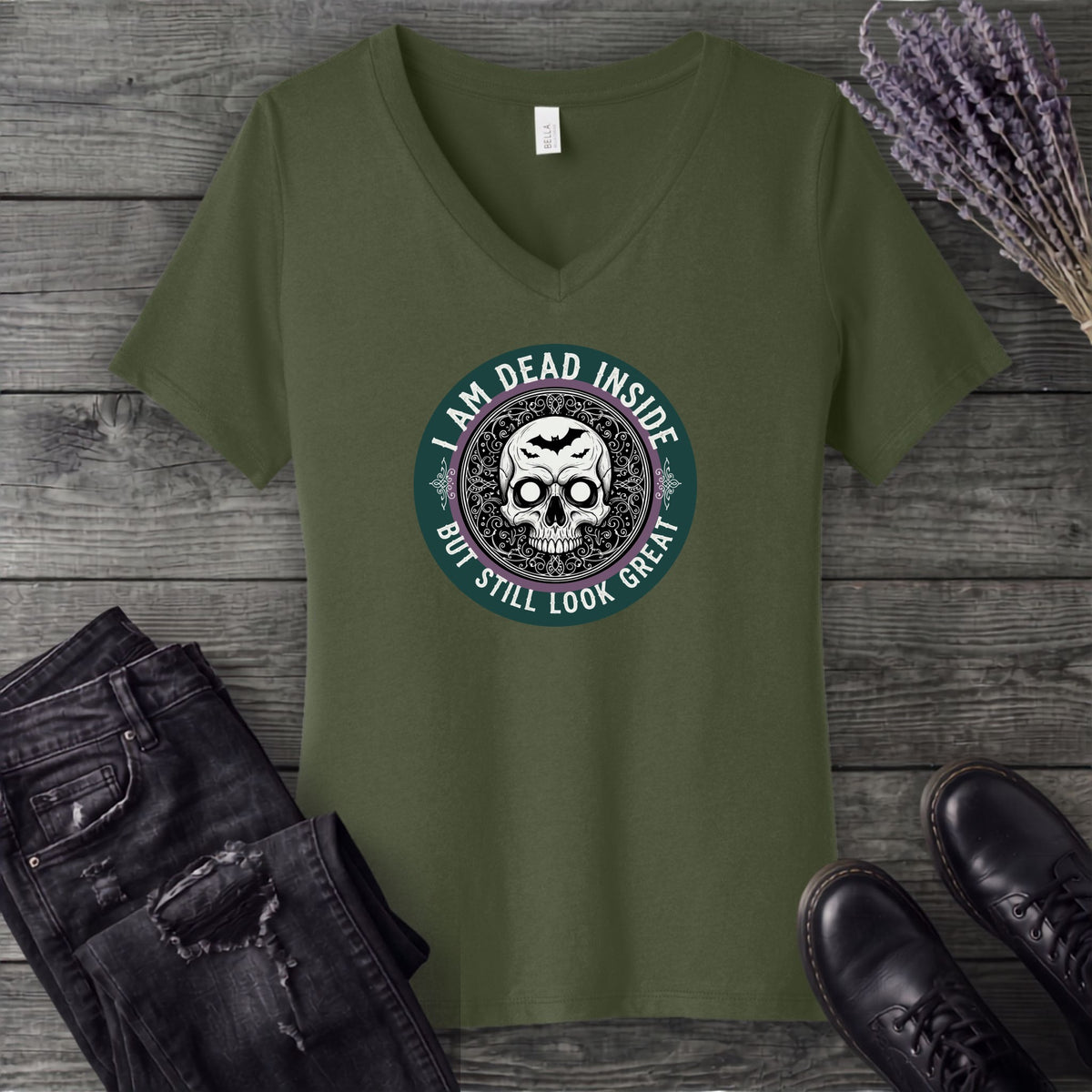 Im Dead Inside But Still Look Great V-Neck T-Shirt