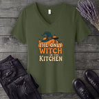 The Only Witch In The Kitchen V-Neck T-Shirt