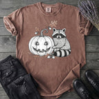 Raccoon And Pumpkin T-Shirt