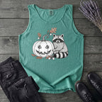 Raccoon And Pumpkin Tank Top