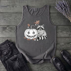 Raccoon And Pumpkin Tank Top