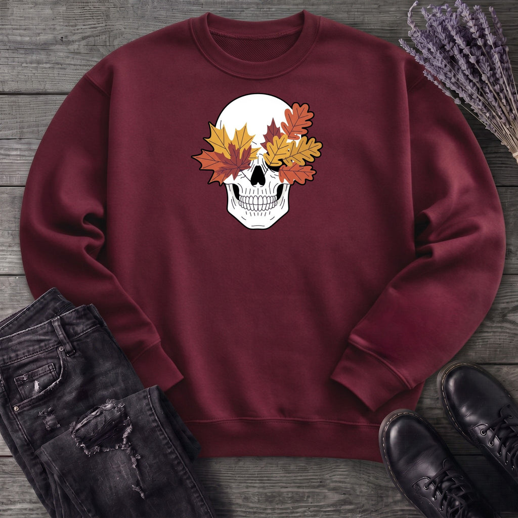 Fall Leaf Skull Sweatshirt