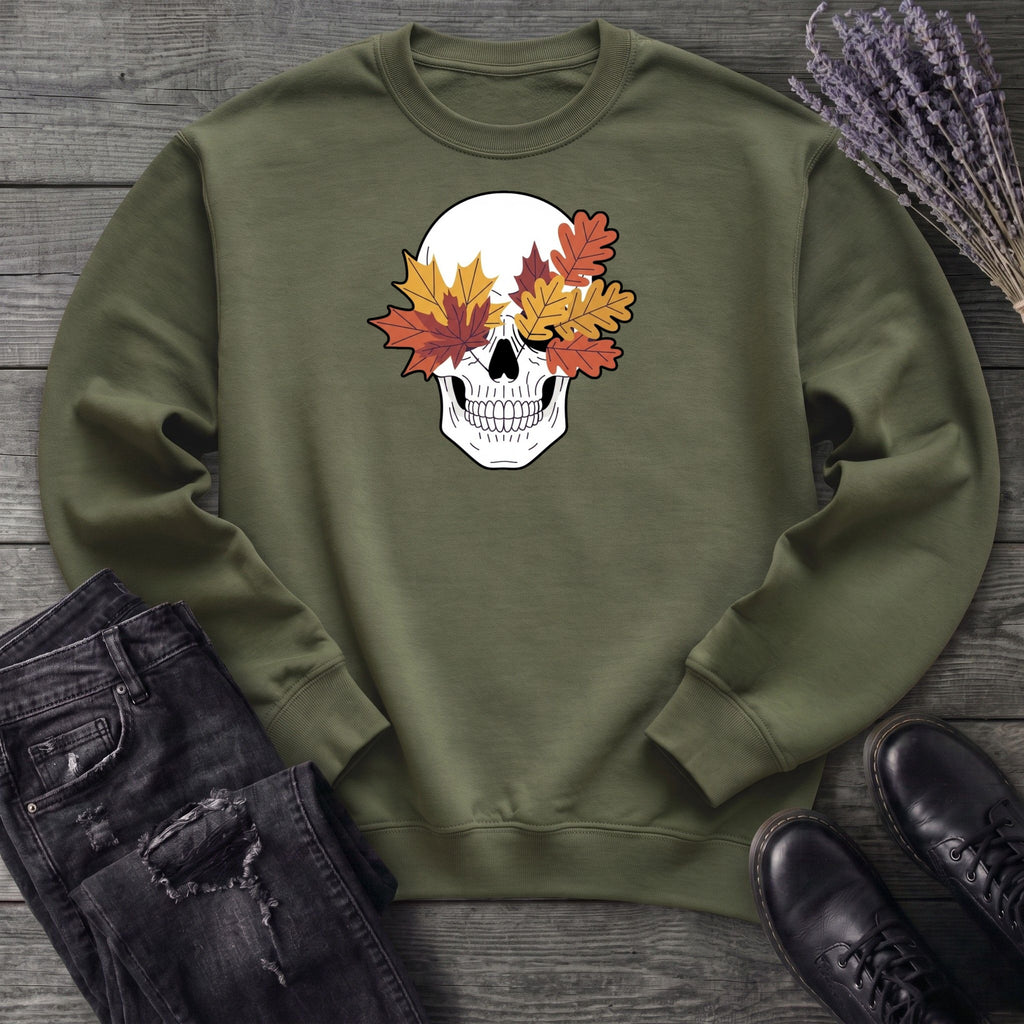 Fall Leaf Skull Sweatshirt