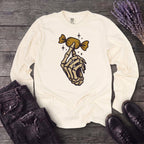 Skeleton Hand Holding Candy Long Sleeve T-Shirt