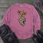 Skeleton Hand Holding Candy Long Sleeve T-Shirt