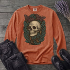 Skull And Moths Long Sleeve T-Shirt