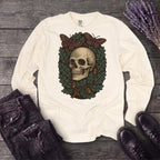 Skull And Moths Long Sleeve T-Shirt
