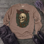 Skull And Moths Long Sleeve T-Shirt