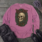 Skull And Moths Long Sleeve T-Shirt
